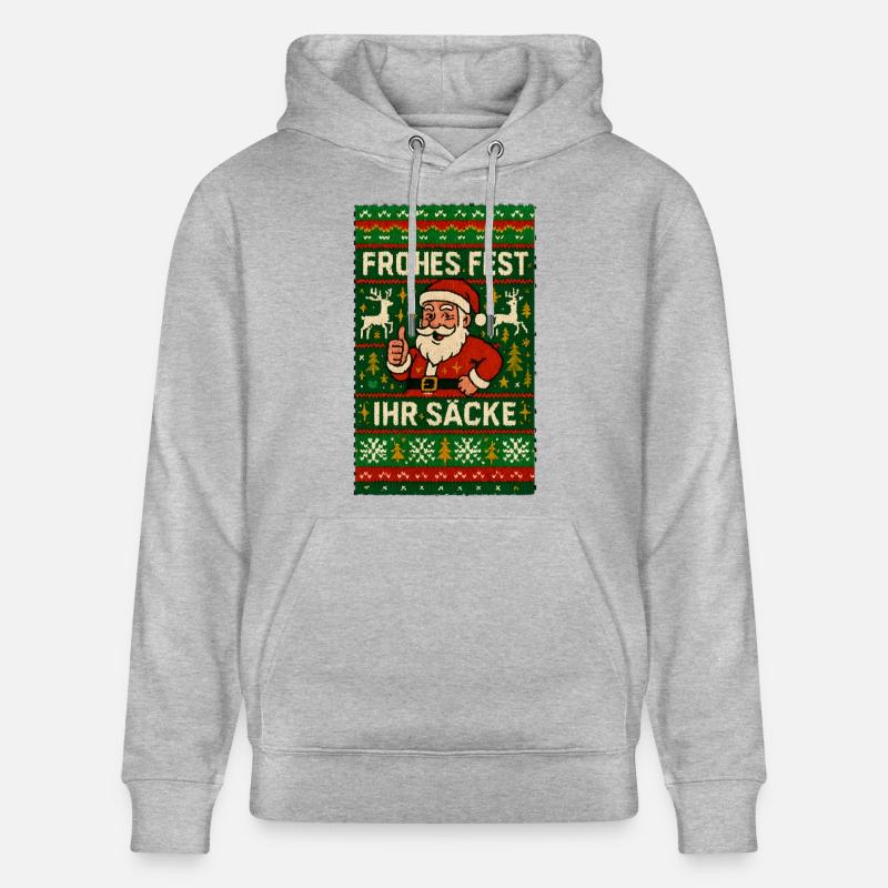 Joyeux Noël, bande de - Sweat à capuche bio CRUISER Stanley/Stella Unisexe - gris chiné