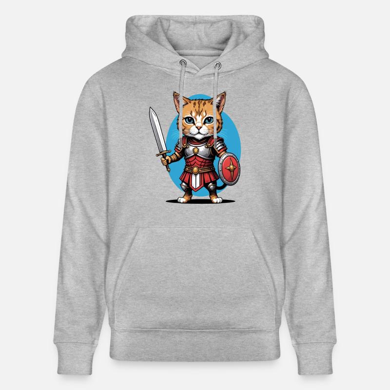 Chat Guerrier Romain Chat Cadeau - Sweat à capuche bio CRUISER Stanley/Stella Unisexe - gris chiné