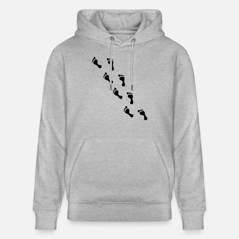 empreinte de pied - Sweat à capuche bio CRUISER Stanley/Stella Unisexe - gris chiné