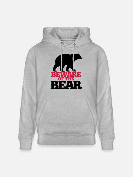 Bär Wild T-Shirt - Stanley/Stella Unisex Bio-Hoodie CRUISER - Grau meliert