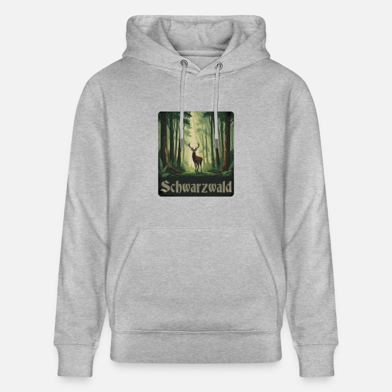 Forêt-Noire avec cerfs - Sweat à capuche bio CRUISER Stanley/Stella Unisexe - gris chiné