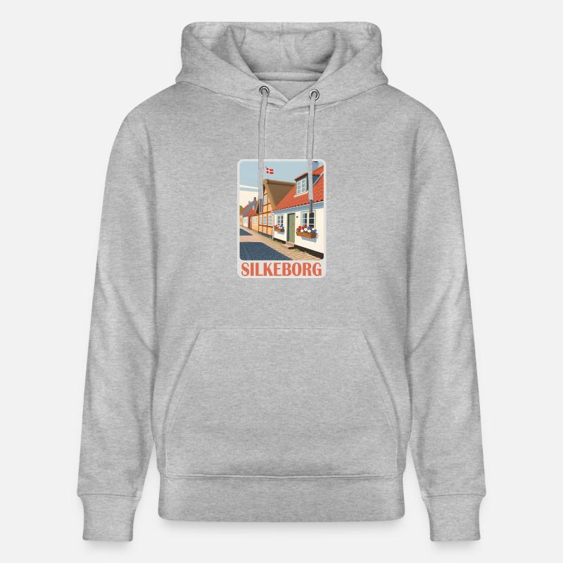 Silkeborg, Danemark - Sweat à capuche bio CRUISER Stanley/Stella Unisexe - gris chiné