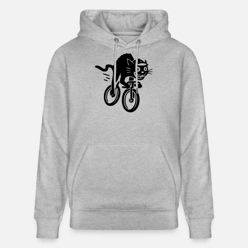 Chat rapide sur vélo de route - Sweat à capuche bio CRUISER Stanley/Stella Unisexe - gris chiné