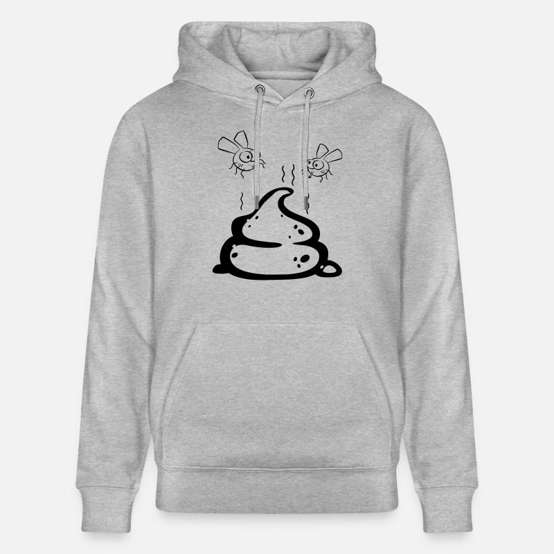 Scheisse mit Fliegenpaar - Stanley/Stella Unisex Bio-Hoodie CRUISER  - Grau meliert