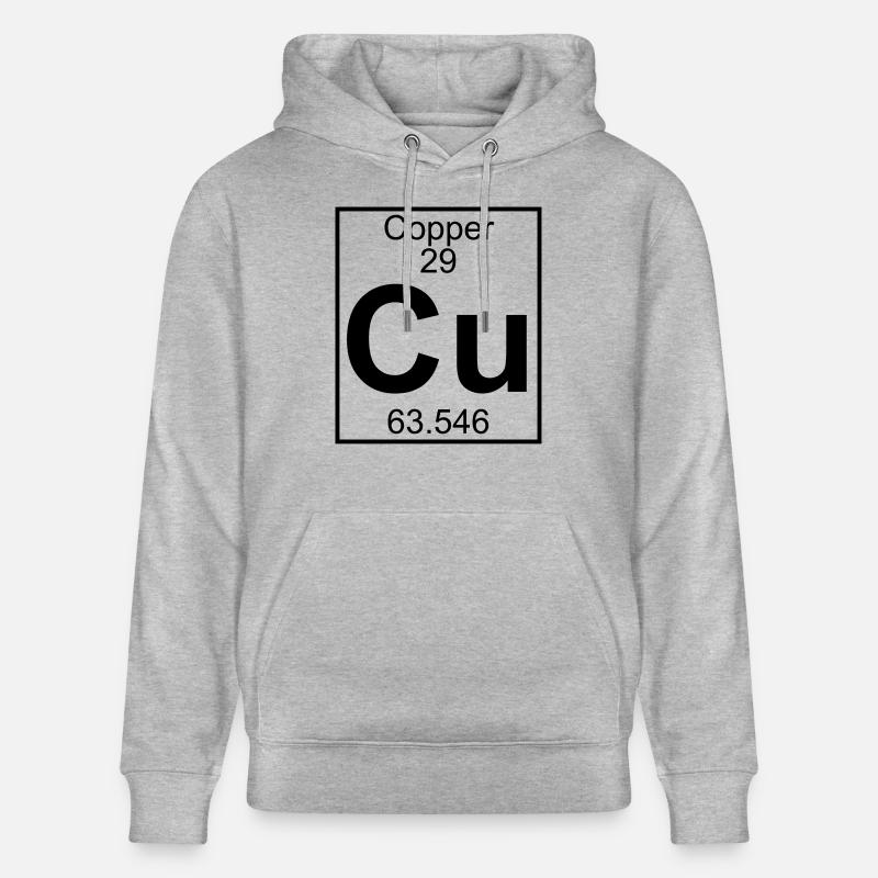 Element 29 - Cu (copper) - Full - Stanley/Stella Unisex Bio-Hoodie CRUISER  - Grau meliert