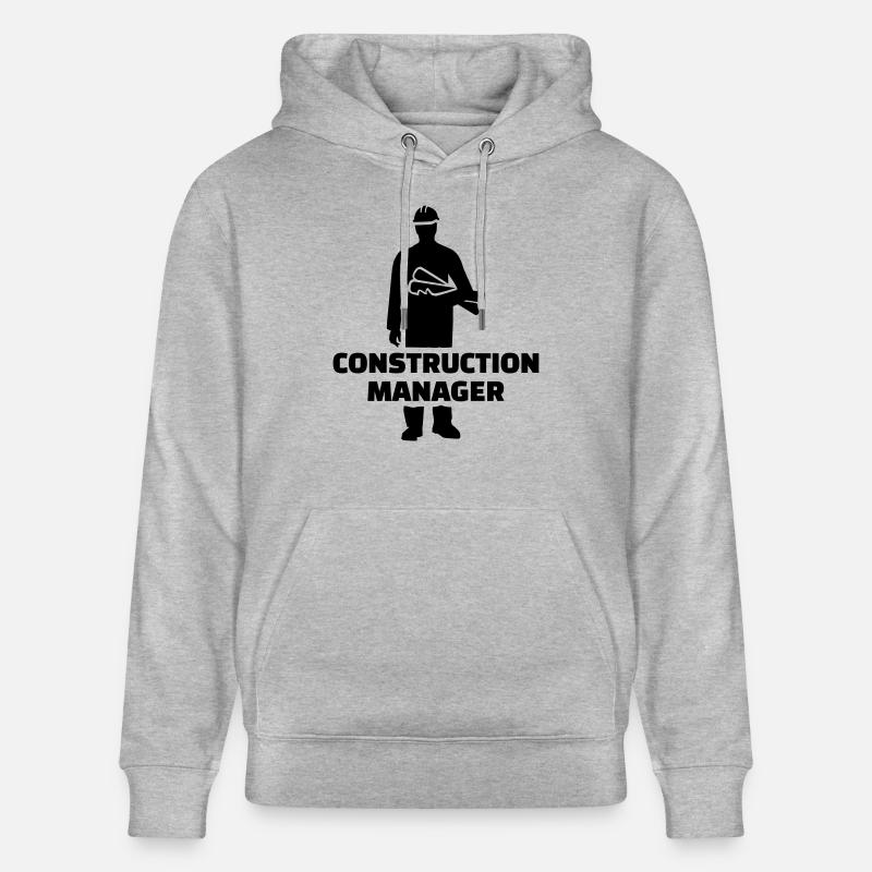 Construction manager - Sweat à capuche bio CRUISER Stanley/Stella Unisexe - gris chiné