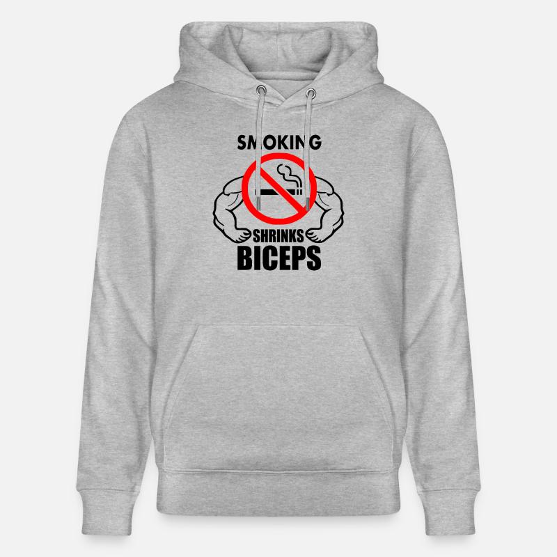 Smoking shrinks the biceps - Sweat à capuche bio CRUISER Stanley/Stella Unisexe - gris chiné