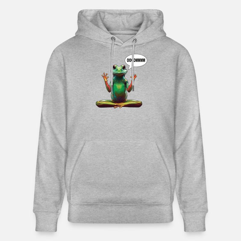 Grenouille de yoga - Sweat à capuche bio CRUISER Stanley/Stella Unisexe - gris chiné