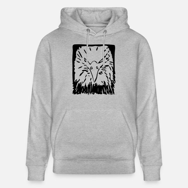 Adler, Vogel, Geschenk, Geschenkidee - Stanley/Stella Unisex Bio-Hoodie CRUISER  - Grau meliert