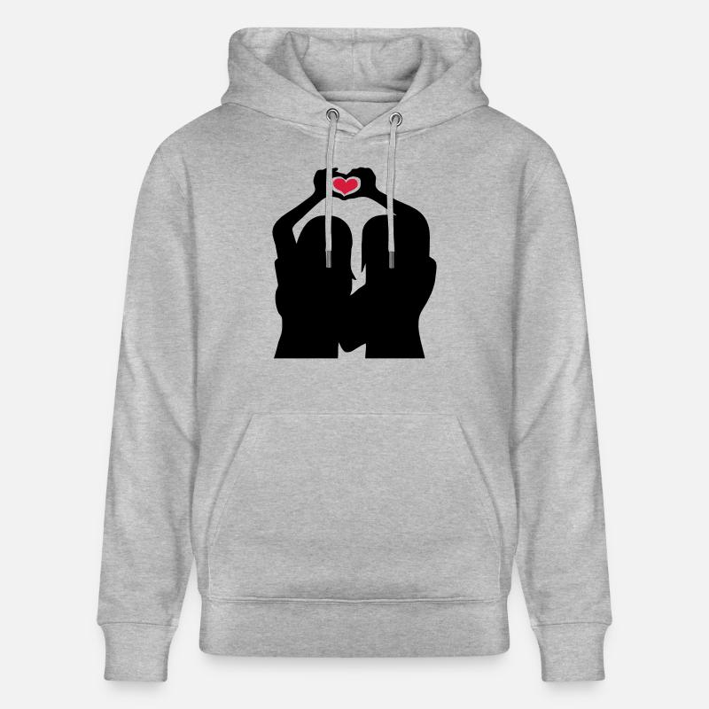 Handherz Silhouette Copines - Sweat à capuche bio CRUISER Stanley/Stella Unisexe - gris chiné
