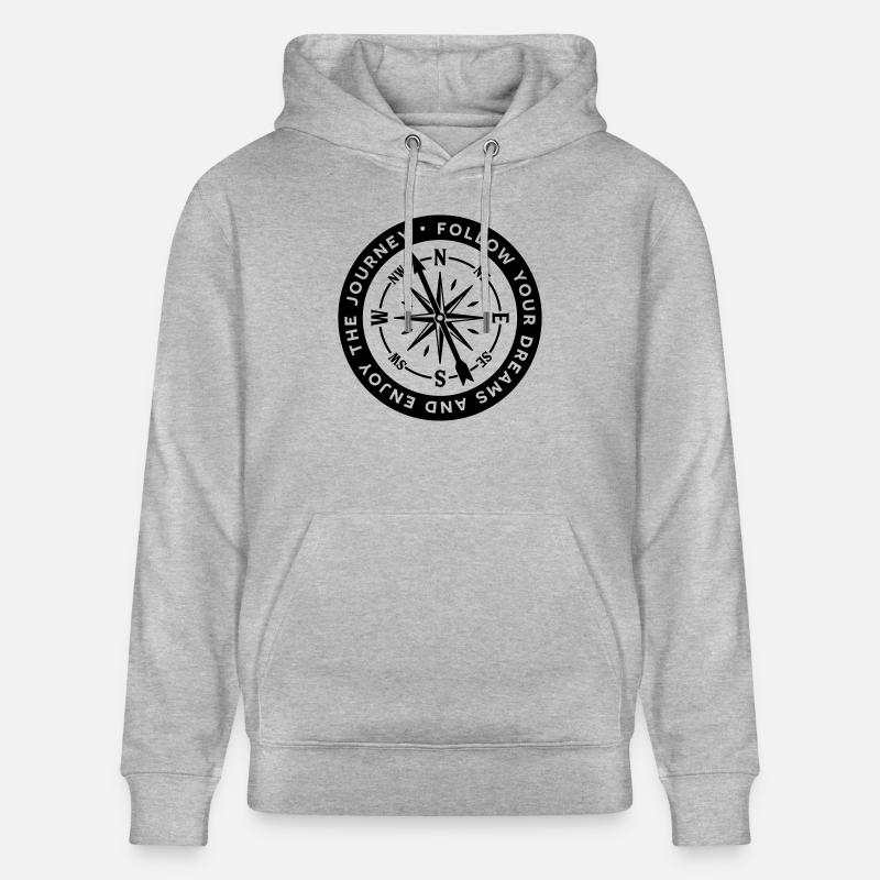 Kompass - Stanley/Stella Unisex Bio-Hoodie CRUISER  - Grau meliert