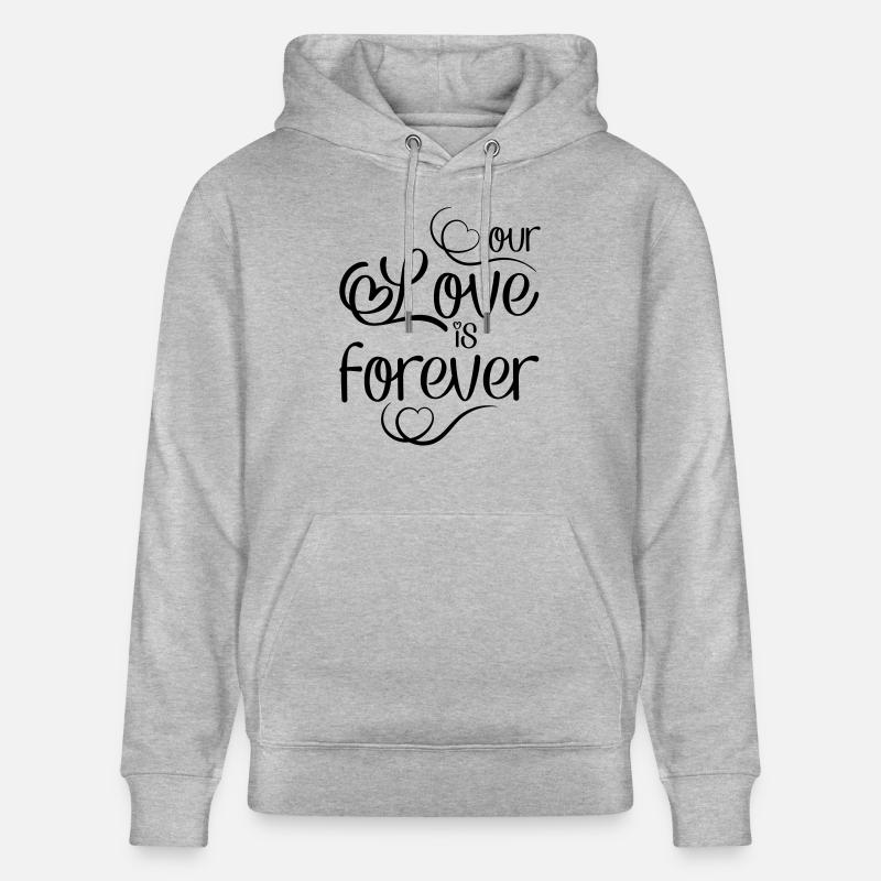 Love - Sweat à capuche bio CRUISER Stanley/Stella Unisexe - gris chiné
