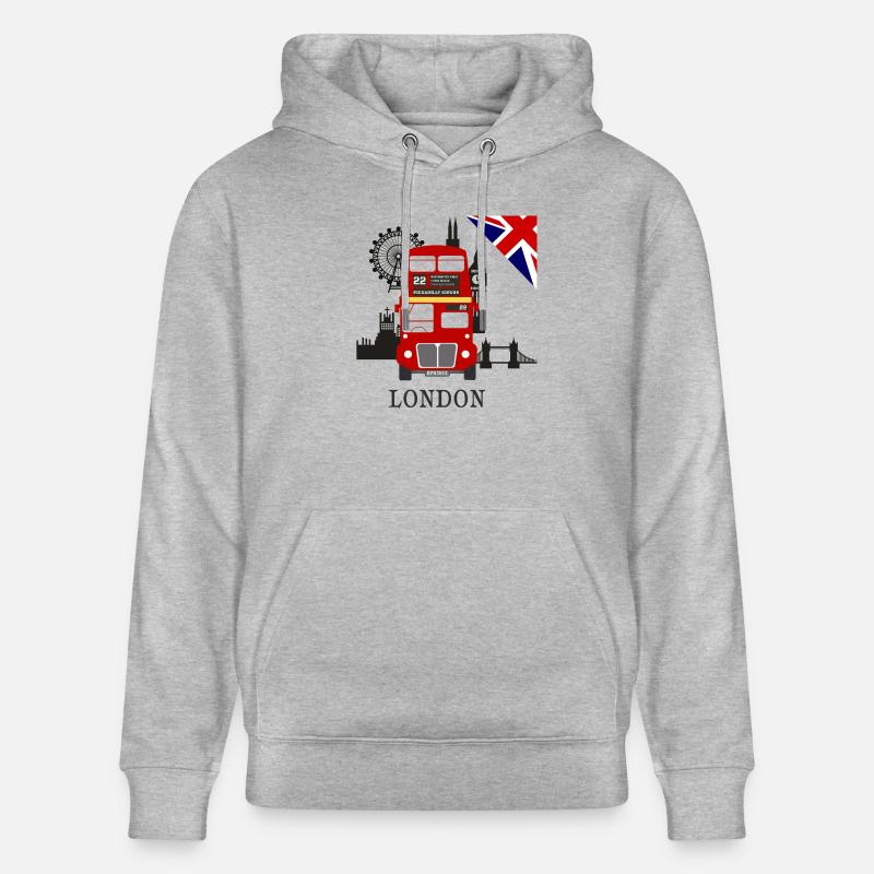 Angleterre, Londres, sightseeing, - Sweat à capuche bio CRUISER Stanley/Stella Unisexe - gris chiné