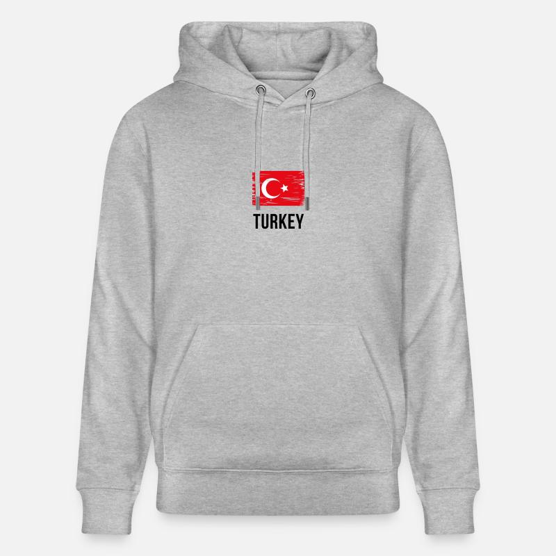 Turquie - « Drapeau » - Sweat à capuche bio CRUISER Stanley/Stella Unisexe - gris chiné