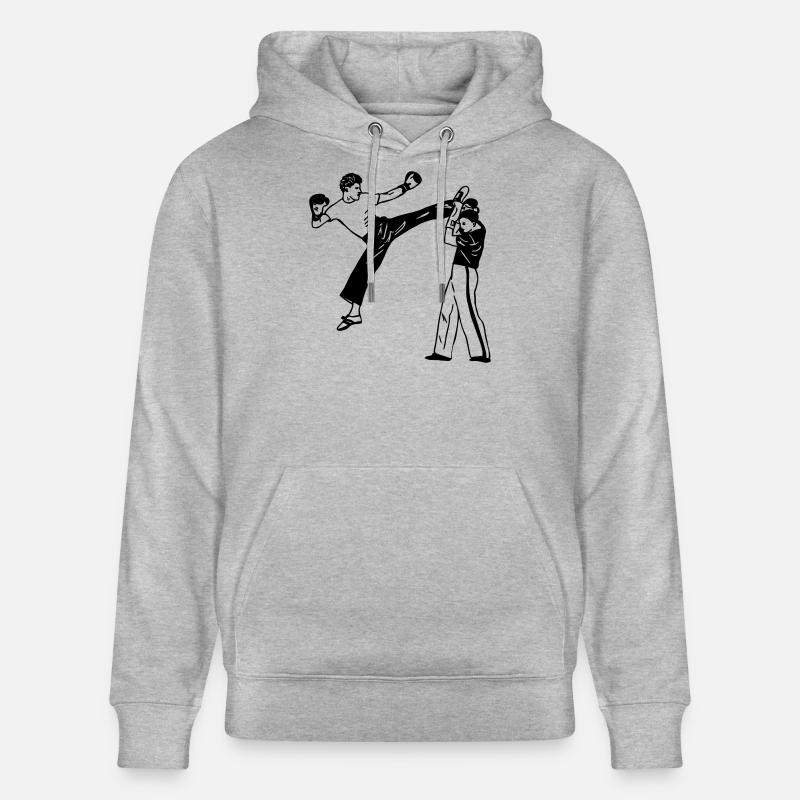 Savate de kickboxing - Sweat à capuche bio CRUISER Stanley/Stella Unisexe - gris chiné