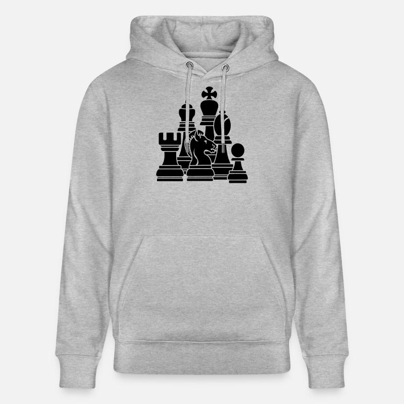 Pièces d’échecs - Sweat à capuche bio CRUISER Stanley/Stella Unisexe - gris chiné