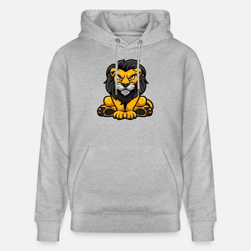 Löwe Comic - Stanley/Stella Unisex Bio-Hoodie CRUISER  - Grau meliert
