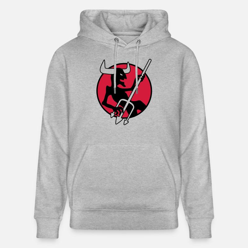 rockin_devil_3c - Sweat à capuche bio CRUISER Stanley/Stella Unisexe - gris chiné