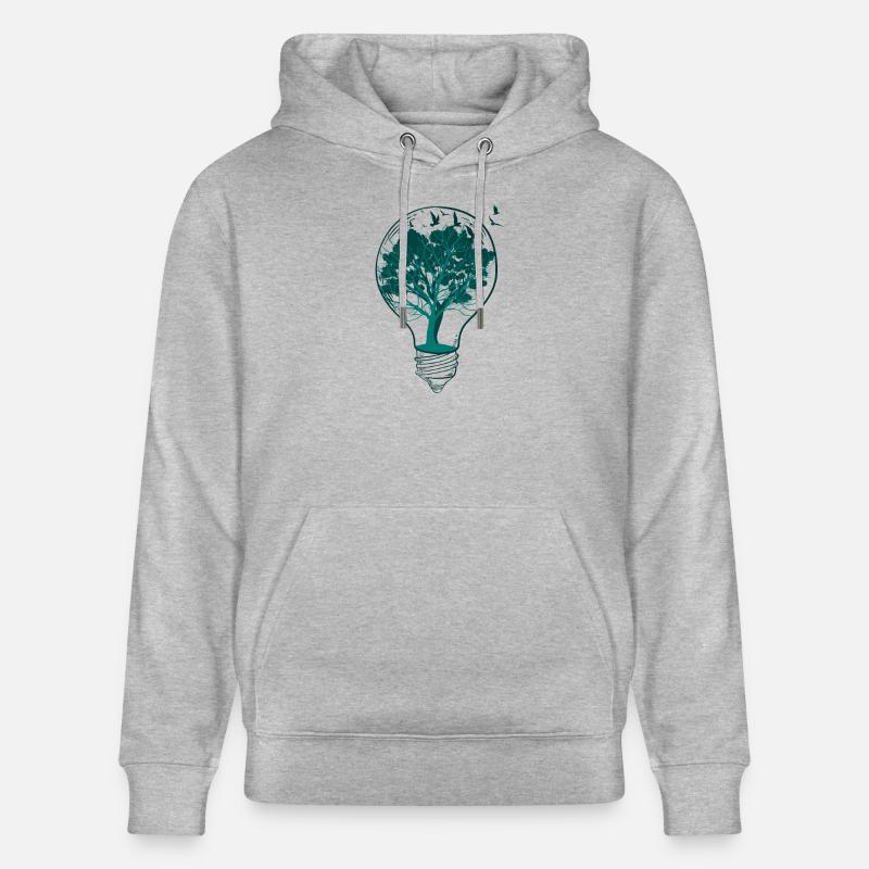 Arbre nature de l'ampoule - Sweat à capuche bio CRUISER Stanley/Stella Unisexe - gris chiné