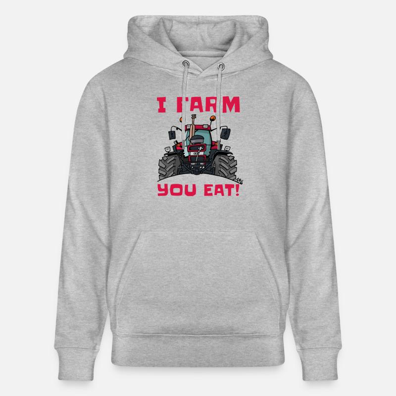 Ich Bauernhofs Fall essen - Stanley/Stella Unisex Bio-Hoodie CRUISER  - Grau meliert