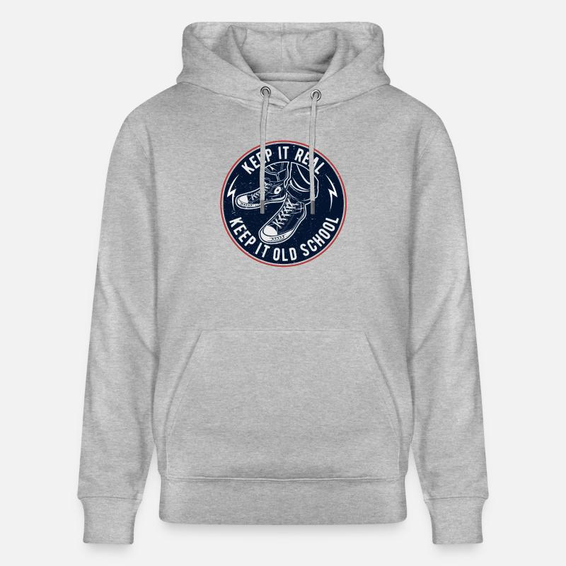 Gardez-la vieille école - Sweat à capuche bio CRUISER Stanley/Stella Unisexe - gris chiné