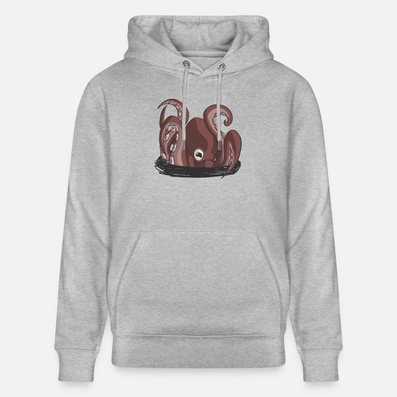 Der Beginn der Krake - Stanley/Stella Unisex Bio-Hoodie CRUISER  - Grau meliert