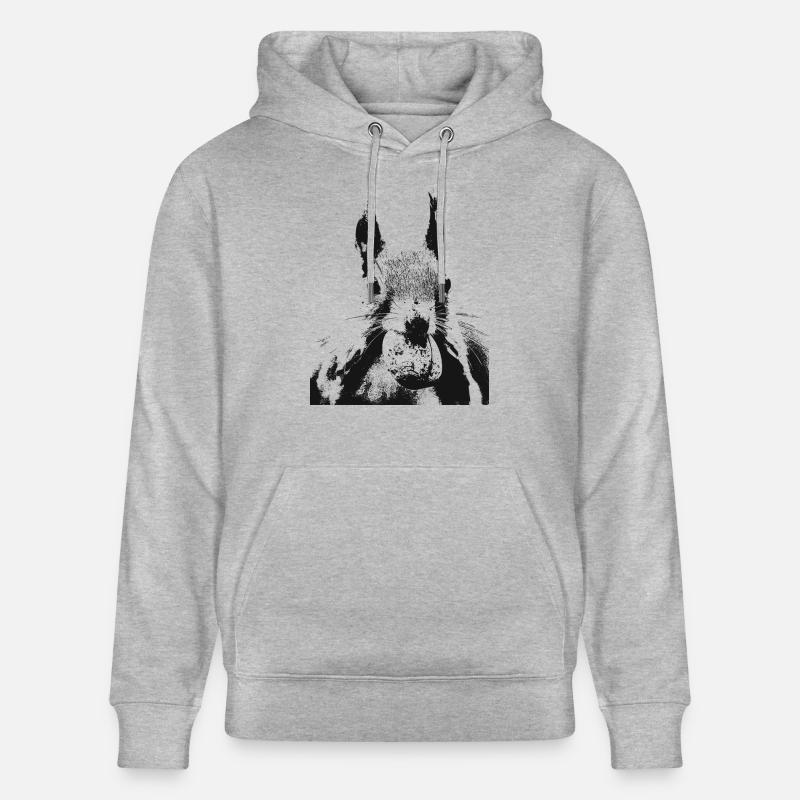 Écureuil - Sweat à capuche bio CRUISER Stanley/Stella Unisexe - gris chiné