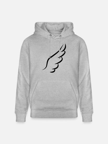 angel wings - Stanley/Stella CRUISER Unisex Organic Hoodie - heather grey