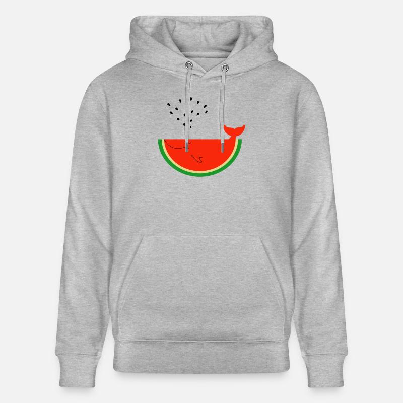 Baleine de pastèque - Sweat à capuche bio CRUISER Stanley/Stella Unisexe - gris chiné