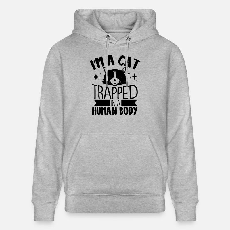 chat - Sweat à capuche bio CRUISER Stanley/Stella Unisexe - gris chiné