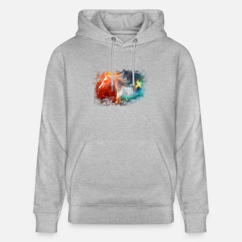Cheval - Sweat à capuche bio CRUISER Stanley/Stella Unisexe - gris chiné