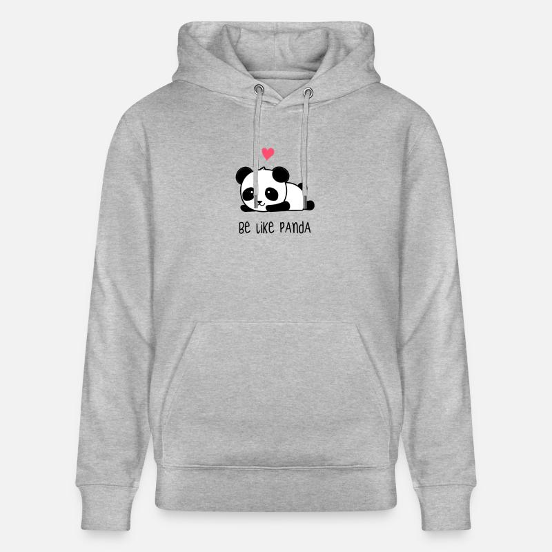 Mignon panda doux - Sweat à capuche bio CRUISER Stanley/Stella Unisexe - gris chiné