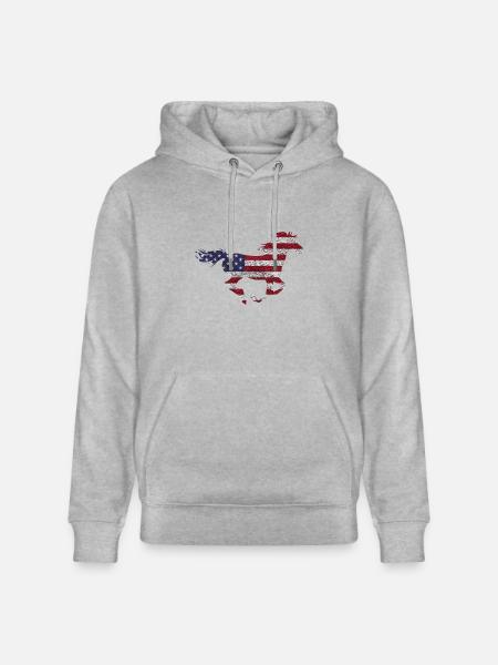 American horse - Stanley/Stella CRUISER Unisex Organic Hoodie - heather grey