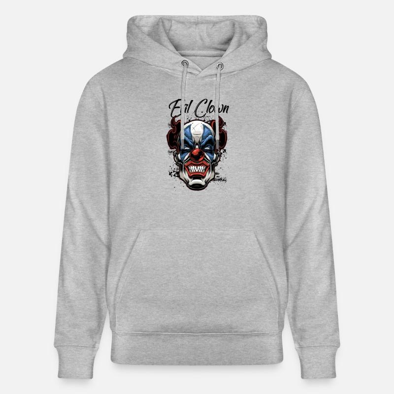 Clown maléfique - Clown maléfique - Sweat à capuche bio CRUISER Stanley/Stella Unisexe - gris chiné
