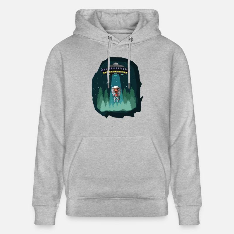 Astronaute de l'espace dinosaure - Sweat à capuche bio CRUISER Stanley/Stella Unisexe - gris chiné