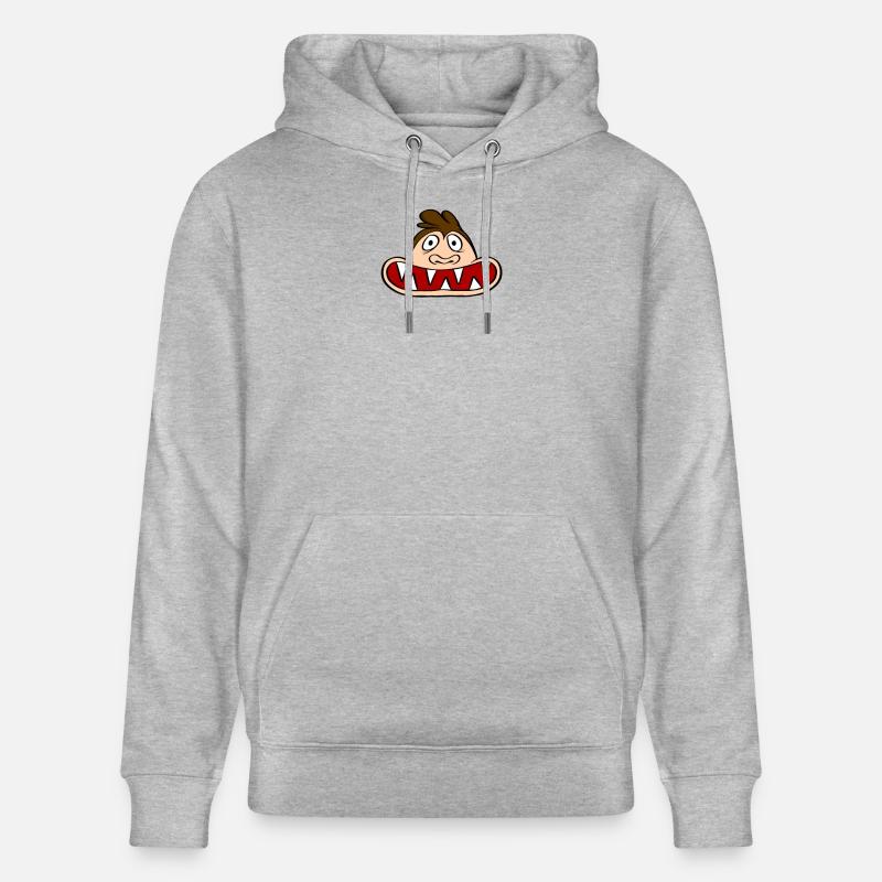 Singe avec grande bouche - Sweat à capuche bio CRUISER Stanley/Stella Unisexe - gris chiné