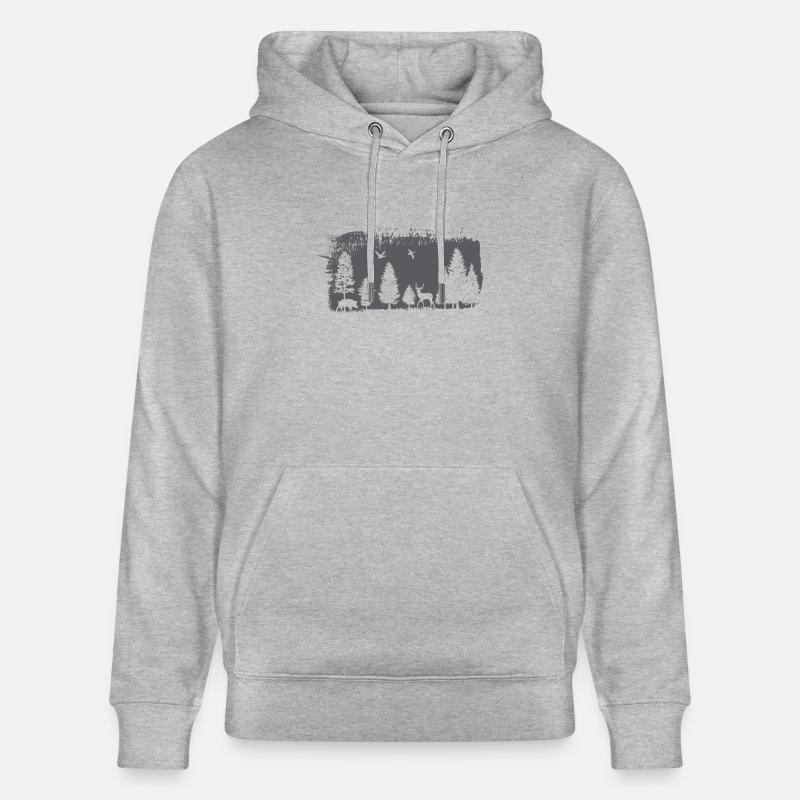 Conception de la forêt - Sweat à capuche bio CRUISER Stanley/Stella Unisexe - gris chiné