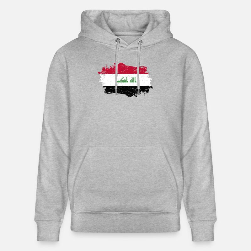 Annonces Flag Grunge Annonces Flag - Sweat à capuche bio CRUISER Stanley/Stella Unisexe - gris chiné