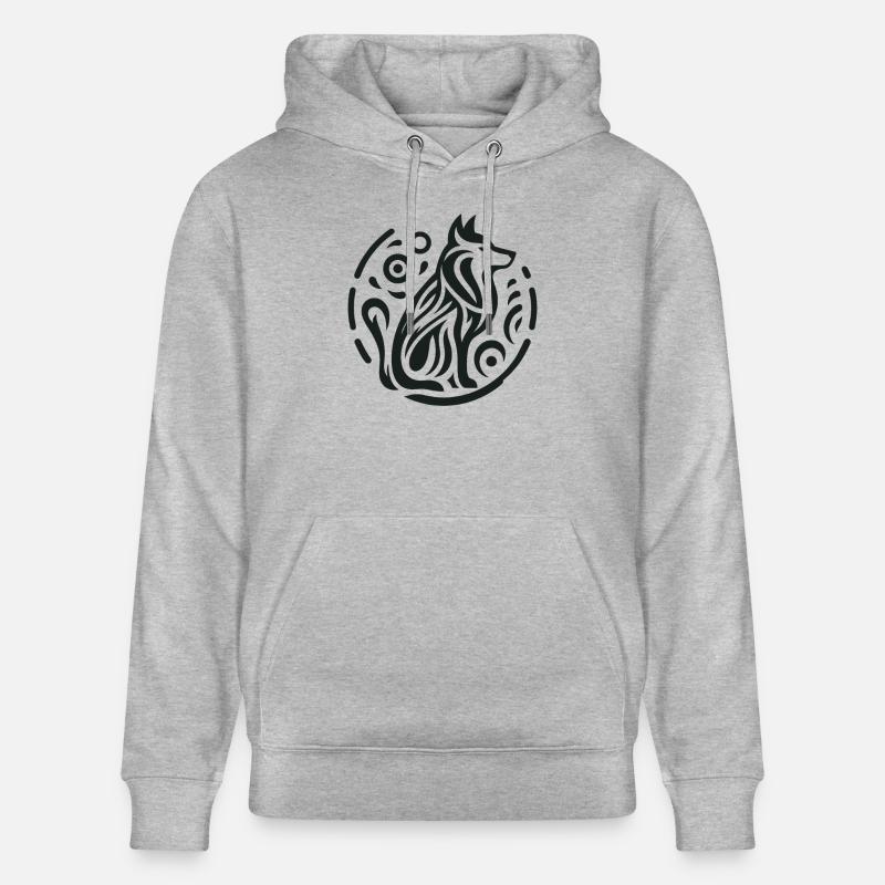 Wolve Astrologie Amérindienne - Sweat à capuche bio CRUISER Stanley/Stella Unisexe - gris chiné