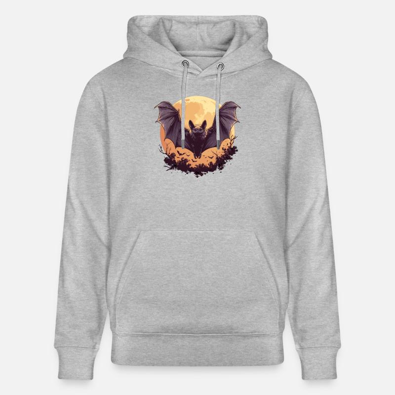 Chauve-souris Chauve-souris - Sweat à capuche bio CRUISER Stanley/Stella Unisexe - gris chiné