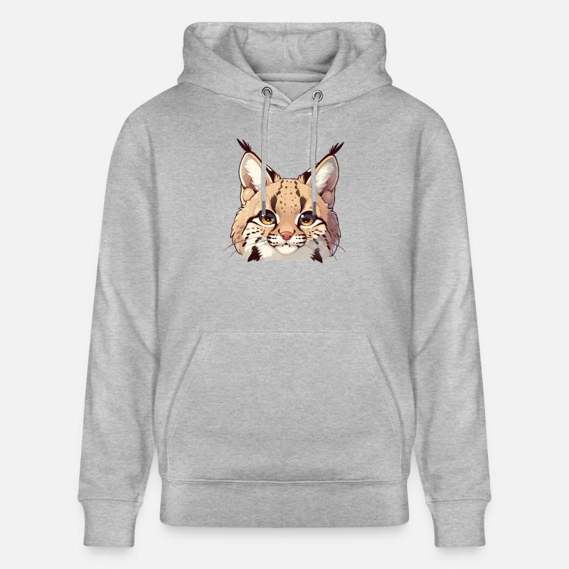 Lynx Luchse Luchs - Sweat à capuche bio CRUISER Stanley/Stella Unisexe - gris chiné