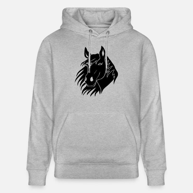 cheval équitation poney cavalier - Sweat à capuche bio CRUISER Stanley/Stella Unisexe - gris chiné