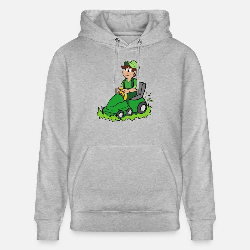Jardinier avec tondeuse - Sweat à capuche bio CRUISER Stanley/Stella Unisexe - gris chiné