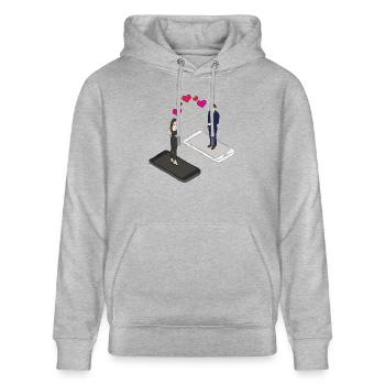 dating online Handy Internetdate love partnersuche - Stanley/Stella Unisex Bio-Hoodie CRUISER  - Grau meliert - Vorne - Alina (178cm) & Michal (187cm)