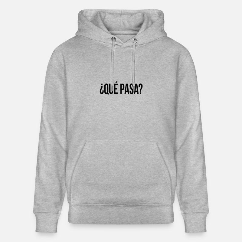 que pasa? (Spanisch) Geschenkidee - Stanley/Stella Unisex Bio-Hoodie CRUISER  - Grau meliert