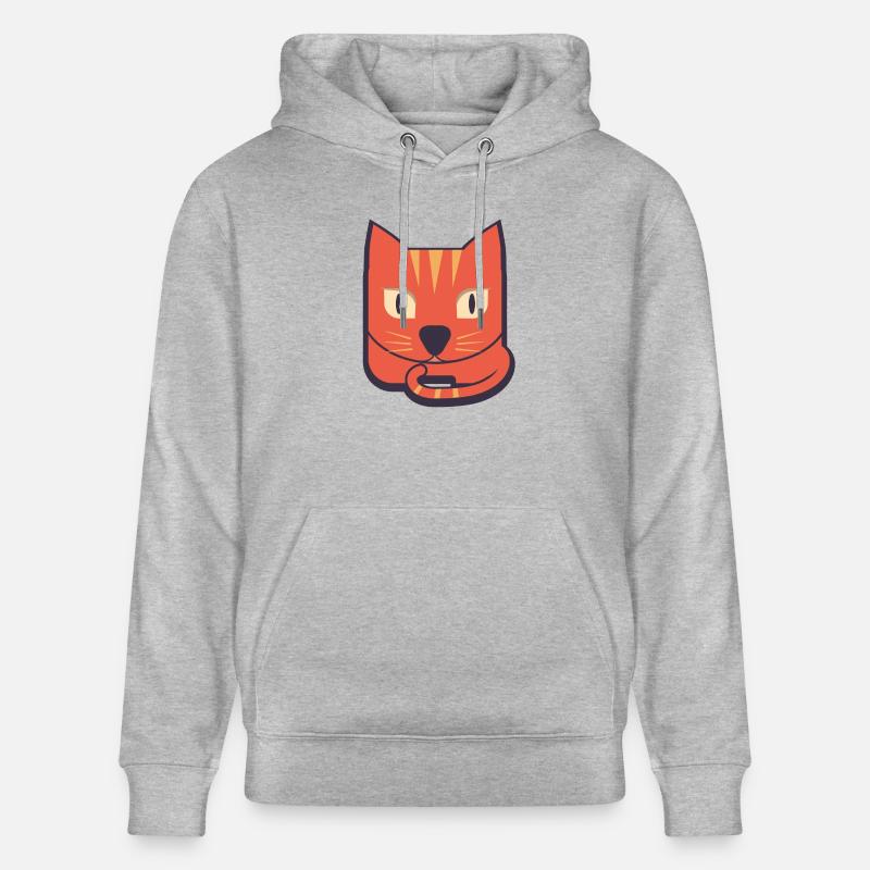 Chat de dessin animé - Sweat à capuche bio CRUISER Stanley/Stella Unisexe - gris chiné