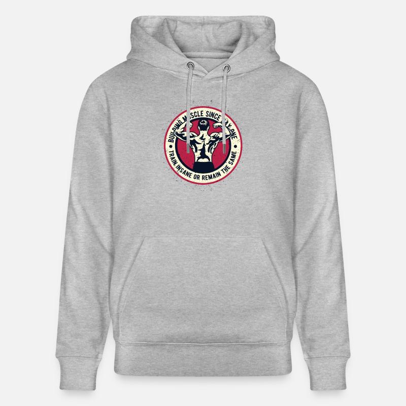 Muscle de construction - Sweat à capuche bio CRUISER Stanley/Stella Unisexe - gris chiné
