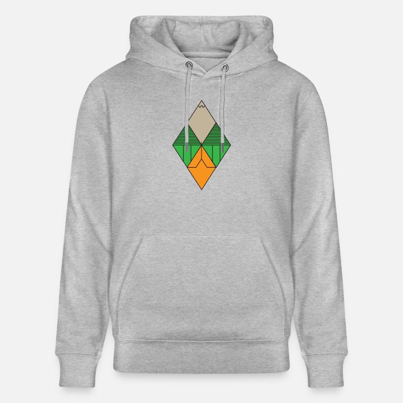 Graphique du diamant - Sweat à capuche bio CRUISER Stanley/Stella Unisexe - gris chiné