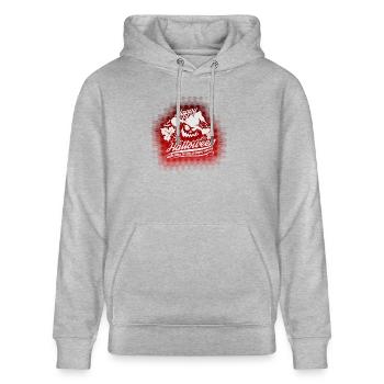Happy Halloween Pumpkin Welcome Underworld Quote - Stanley/Stella CRUISER Unisex Organic Hoodie - heather grey - Front - Alina (178cm) & Michal (187cm)