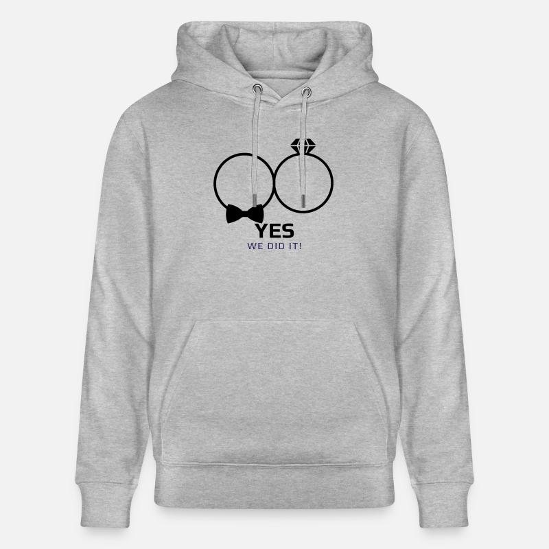 Mariage we did it - Sweat à capuche bio CRUISER Stanley/Stella Unisexe - gris chiné